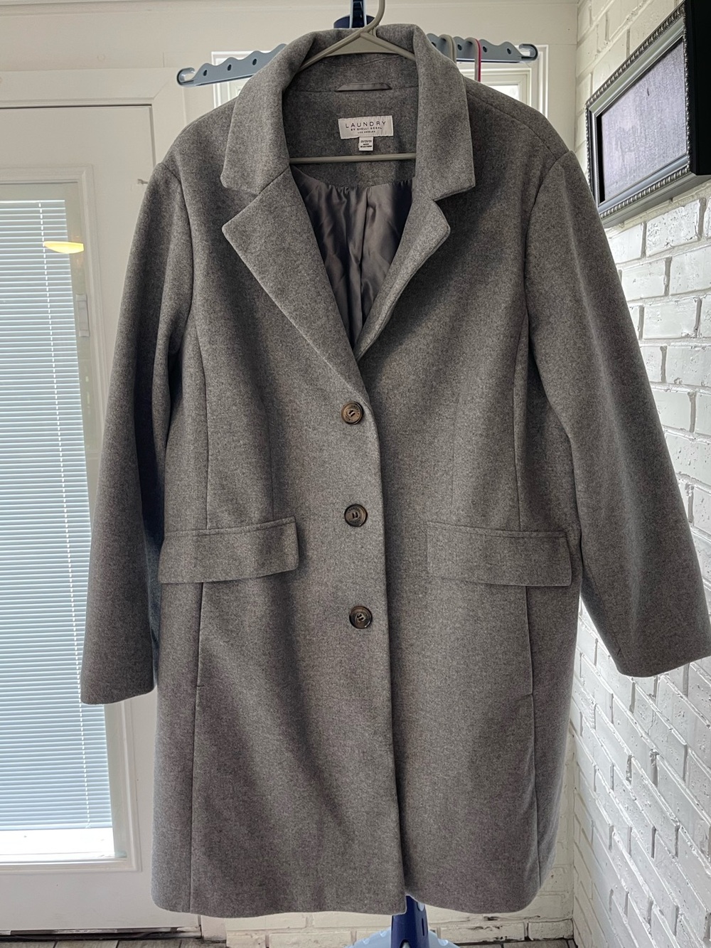 Laundry By Shelli Segal Gray Long Winter Coat